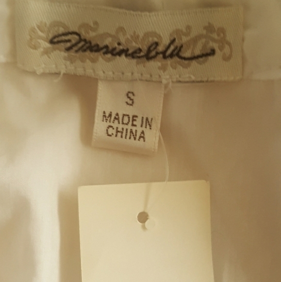 Crisp White Shirt Dress with Ruffles - Picture 9 of 9